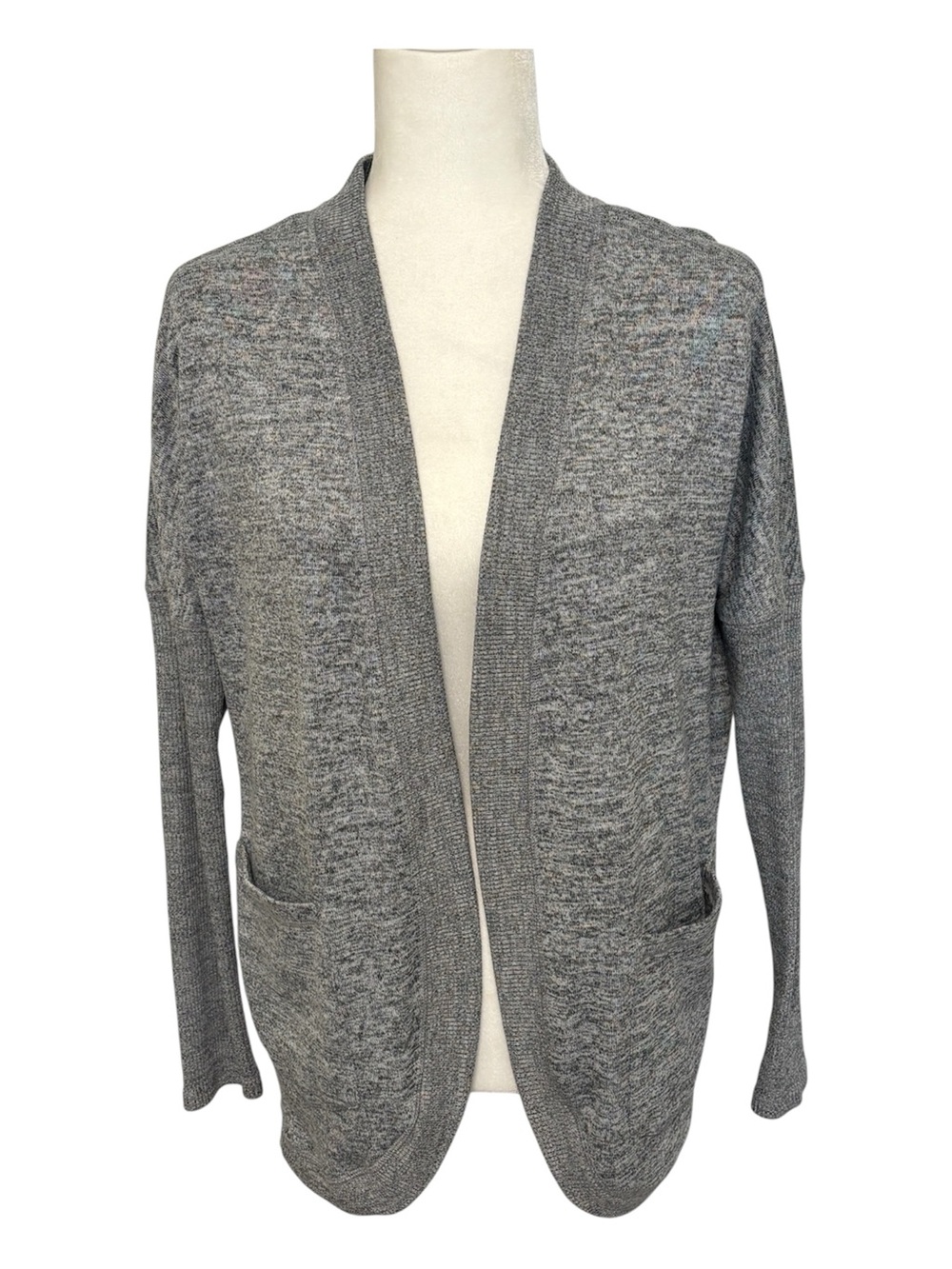 90 DEGREES Gray Open Cardigan Size Small